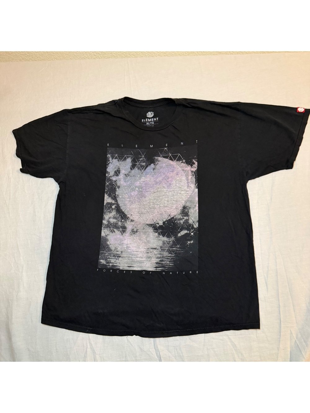 Element Men's Black Graphic T-Shirt Size XL 100% Cotton Casual Short Sleeve